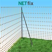 Entretoise "NetFix" de VOSS.farming - Piquet de renfort robuste pour filet, en fibre de verre, 90 cm