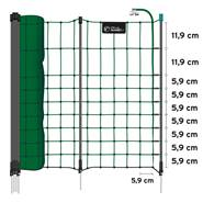 Filet pour petits animaux de 50 m, clôture pour les lapins farmNET+ de VOSS.farming, 65 cm, 20 piquets, 1 pointe, vert