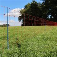 Filet de clôture électrique pour ovins OviNet Premium de AKO, 50 m, 108 cm, 14 piquets renforcés, 2 pointes, orange