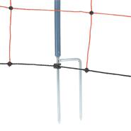 Filet de clôture électrique pour ovins OviNet Premium de AKO, 50 m, 90 cm, 14 piquets renforcés, 2 pointes, orange