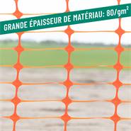 Clôture de délimitation 50m VOSS.farming "PowerOFF" Classic, hauteur 120cm - 120x40mm, orange