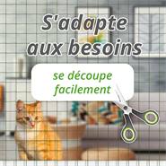 Filet de protection pour chats, pour balcon, renforcé par un fil d´acier, 3 x 2 m, vert olive