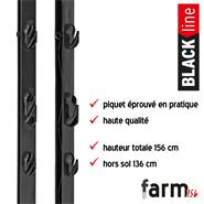 40 x piquets pour clôture électrique "farm 156" VOSS.farming, 156 cm, noir