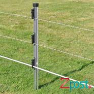 4 x piquets profilés en Z de VOSS.farming, 100 cm de hauteur, pour clôture permanente