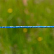 Fil de clôture électrique, protection contre le gibier de VOSS.farming, 400 m, 2 x 0,25 cuivre + 2 x 0,25 inox, bleu