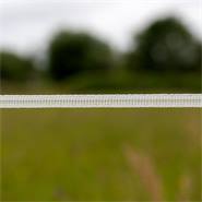 5x rubans de clôture électrique « CLASSIC », 200 m, 10 mm, 4 x 0,16 inox, blanc (avec 5 connecteurs et panneau d"avertissement)