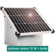 Kit VOSS.farming : système solaire 35 W + électrificateur de clôture électrique 12 V HELOS 4 + boîtier de transport