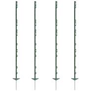 40x piquets de clôture électrique "farm 156" de VOSS.farming, 156 cm, 11 oeillets, vert