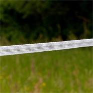 Ruban de clôture électrique de VOSS.farming 250 m, 10 mm, 4 x 0,16 acier inoxydable, blanc 1*