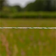 Fil de clôture électrique VOSS.farming de 400 m, 3 x 0,25 cuivre + 3 x 0,20 acier inoxydable, blanc-vert 4****
