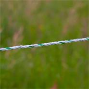 Fil de clôture électrique VOSS.farming de 400 m, 3 x 0,25 cuivre + 3 x 0,20 acier inoxydable, blanc-vert 4****