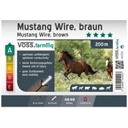 MustangWire de VOSS.farming, fil pour chevaux, 200 m, marron