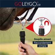 Licol GoLeyGo 2.0 pour cheval, noir-fuchsia, taille poney shetland (T. 0)