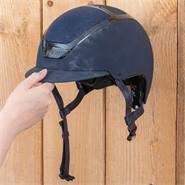 Porte-casque pour casque d’équitation, noir - support casque pratique, revêtement par poudre