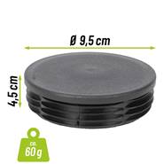 Embout pour segment de barre Ø 9 cm, embout noir pour barre d’obstacle