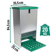 Feedomatic - mangeoire automatique avec alimentation par pédale pour 20 kg de nourriture au maximum