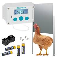 Kit : Portier automatique Poultry Kit VOSS.farming avec trappe 220 x 330 mm