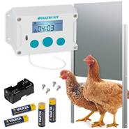 Kit : Portier automatique Poultry Kit VOSS.farming avec trappe 300 x 400 mm