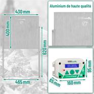 LOT : Portier automatique de poulailler "ChickenFriend“ VOSS.farming avec trappe 430 x 400 mm et kit solaire