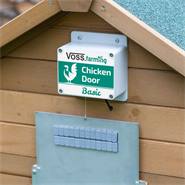 LOT VOSS.farming : Portier automatique pour poulailler "Chicken-Door Basic" avec trappe en alu 300 x 400 mm