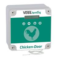 Kit : Dispositif automatique porte de poulailler VOSS.farming avec trappe alu 300 x 400 mm
