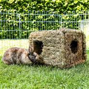 Maison végétale XL en herbe séchée, abri et passe-temps pour lapins et rongeurs