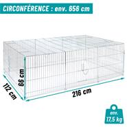 Enclos pour chiots VOSS.pet, enclos XL pour lapins et lièvres, 66 x 112 x 216 cm