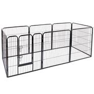 Enclos XL pour chiots VOSS.pet, enclos pour petits animaux, 8 éléments de clôture robustes, 81 x 78 cm