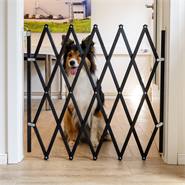 Barrière en accordéon « Stop Fix » pour chiens, extensible d’env. 60 à 110 cm, noire