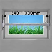 Barre de sécurité pour fenêtre, 1 barre, galvanisé, 640-1000mm
