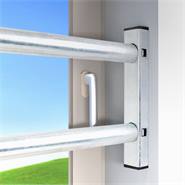 Sécurité de fenêtre, 2 barres, galvanisé, 640-1000mm