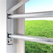 Sécurité de fenêtre, 2 barres, galvanisé, 640-1000mm