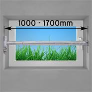 Barre de sécurité de fenêtre, 1 barre, galvanisé, 1000-1700mm