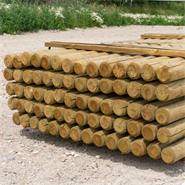70 x piquet en bois rond de VOSS.farming, piquet de clôture en bois, traitement autoclave, classe d´utilisation 4, 175cm x 80mm