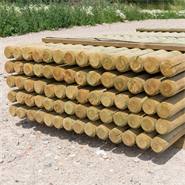 70 x piquet en bois rond de VOSS.farming, piquet de clôture en bois, traitement autoclave, classe d´utilisation 4, 200cm x 80mm