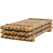 24 x piquet en bois rond de VOSS.farming, piquet de clôture en bois, traitement autoclave, classe d´utilisation 4, 250cm x 140mm