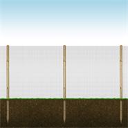 Clôture pour jardin VOSS.farming, treillis hexagonal 10mx100cm + 8x piquets en bois