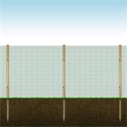 Clôture pour jardin VOSS.farming, treillis hexagonal 10mx100cm, vert + 8x piquets en bois