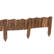 Bordure de jardin en bois 110 x 15cm, Rollborder, clôture à planter, bordure de parterre, marron