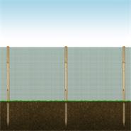 Clôture pour jardin VOSS.farming, treillis pour volière 10mx100cm, vert + 8x piquets en bois