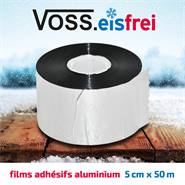 Film adhésif aluminium VOSS.eisfrei, 50 m x 5 cm, pour câble chauffant antigel