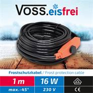 Câble chauffant VOSS.eisfrei 1 m, câble antigel, chauffage auxiliaire pour tuyaux