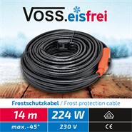 Câble chauffant VOSS.eisfrei 14 m, câble antigel, chauffage auxiliaire pour tuyaux