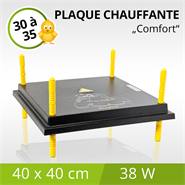 Plaque chauffante pour poussins "COMFORT" 40 x 40cm / 38 W