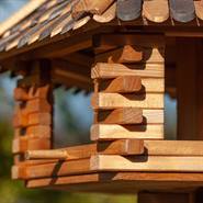 Maison pour oiseaux, très grand modèle, en bois de VOSS.garden « Feuillage d"automne », sans support