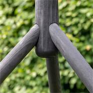 Support pour maison d"oiseaux "Norre" de VOSS.garden, en pin, noir, env. 90 cm