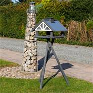 "Tolga" de VOSS.garden - maison robuste pour oiseaux, avec toit en métal et support