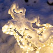 Renne à LED VOSS.garden, avec traîneau - Figurine de Noël 120cm, illumination de Noël en extérieur