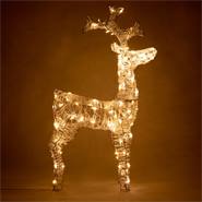 Renne figurine de décoration de Noël LED  VOSS.garden 98 cm, éclairage de Noël pour extérieur