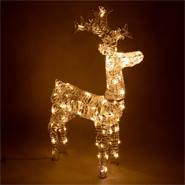 Renne figurine de décoration de Noël LED  VOSS.garden 98 cm, éclairage de Noël pour extérieur